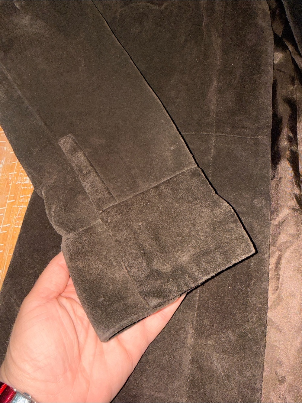 Banana Republic Beautiful Vintage Dark Brown 100% leather Suede Women's Jacket - Picture 6 of 8
